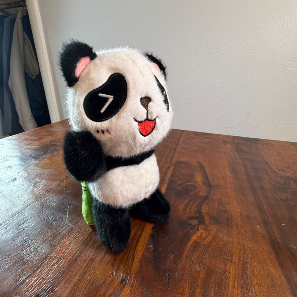 Five Implication Toys Panda Sushi Plush Black White Green 8 Inch Stuffed Animal